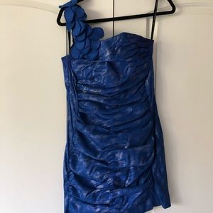 Blue One Shoulder Dress